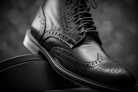 Close-Up of a Shoe Polishing Kit on a Cobbler's Generative AIの素材