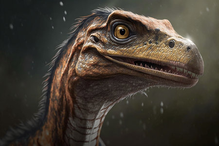 Close-Up Portrait of a Raptor. Generative AIの素材