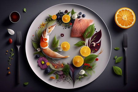 A presentation of delicious food. Generative AIの素材