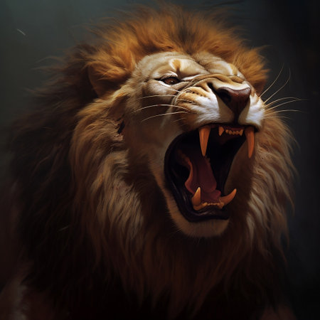 Fierce Lion Roar, Conceptual Generative AIの素材