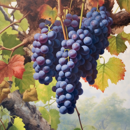Cluster of Grapes in the Garden Generative AIの素材