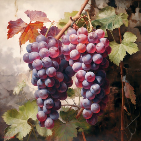 Cluster of Grapes in the Garden Generative AIの素材