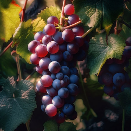 Cluster of Grapes in the Garden Generative AIの素材