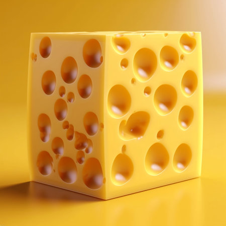 Hard Yellow Cheese with Background in Cheese Collection Generative AIの素材