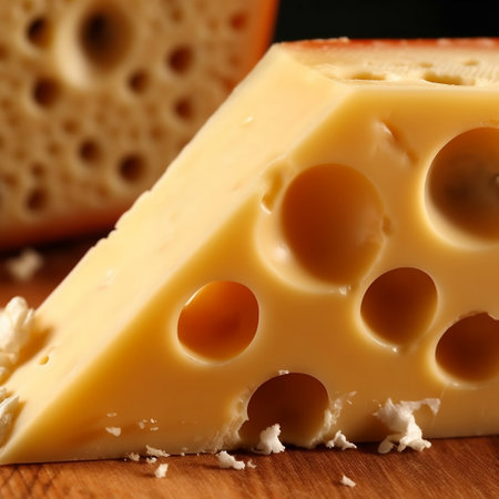 Hard Yellow Cheese with Background in Cheese Collection Generative AIの素材