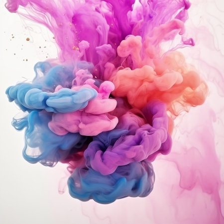 Abstract Pink Cloud Background: Soft Pastel Color Palette Generative AIの素材