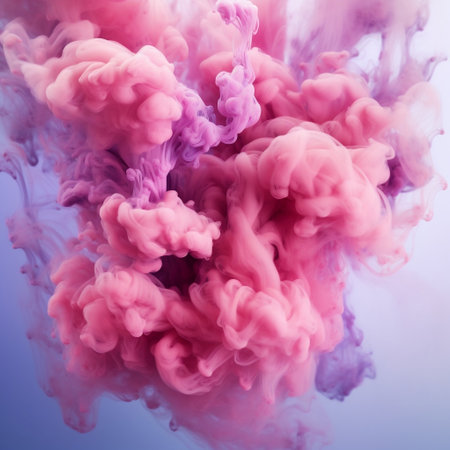 Abstract Pink Cloud Background: Soft Pastel Color Palette Generative AIの素材
