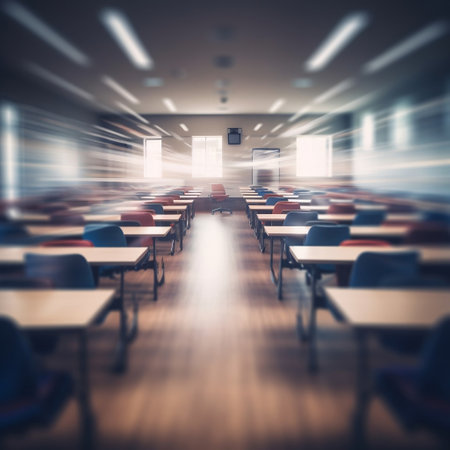 Empty University Classroom: Defocused Generative Generative AIの素材