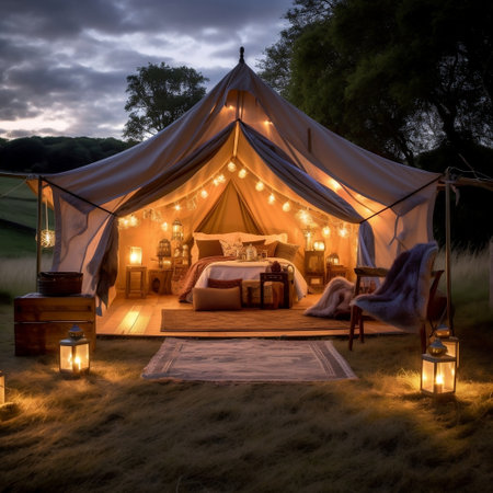 Luxury Glamping: Glamorous Camping Generative AIの素材