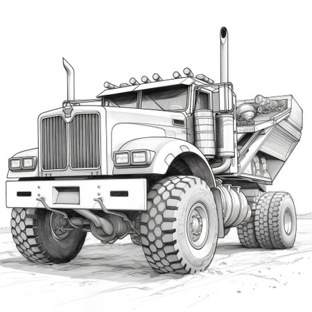 Construction Vehicle Coloring Pages - Incredibly Fun Generative AIの素材