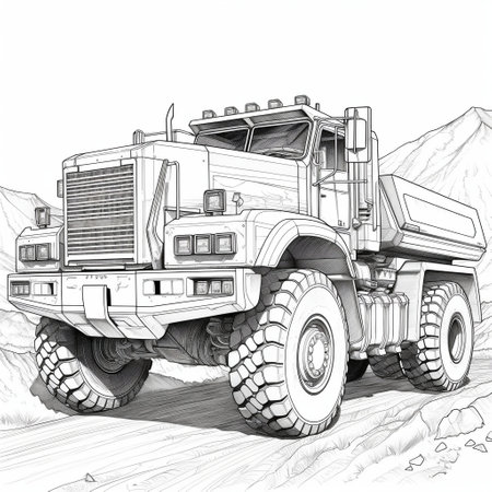 Construction Vehicle Coloring Pages - Incredibly Fun Generative AIの素材