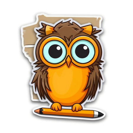 Cute Vector Sticker Design with Lined Paper for Writing Generative AIの素材