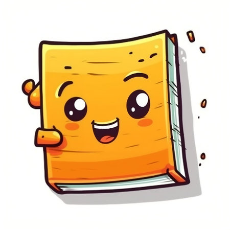 Cute Vector Sticker Design with Lined Paper for Writing Generative AIの素材