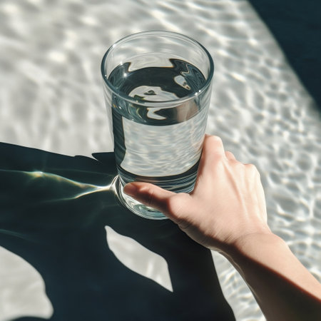 Clear Water View Female Hand Generative AIの素材