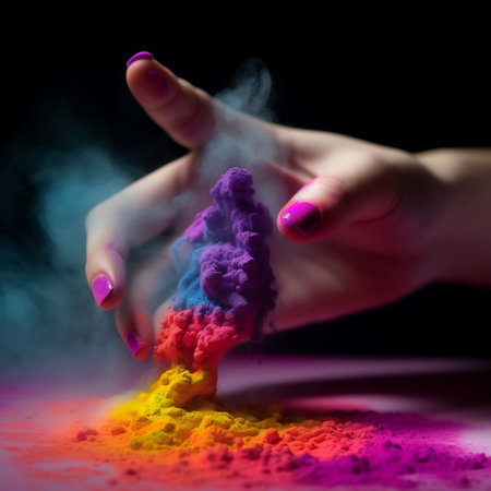 Colorful Powder Nail Dip Generative AIの素材