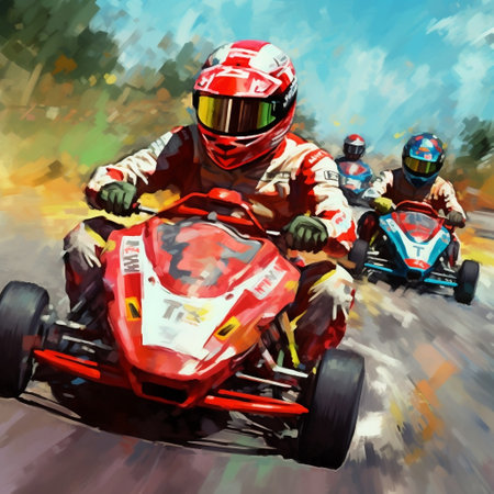 Karting Championship Race The Ultimate Thrill Generative AIの素材