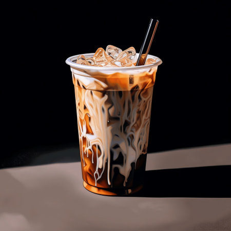 Picture of an Iced Mocha Beverage Generative AIの素材