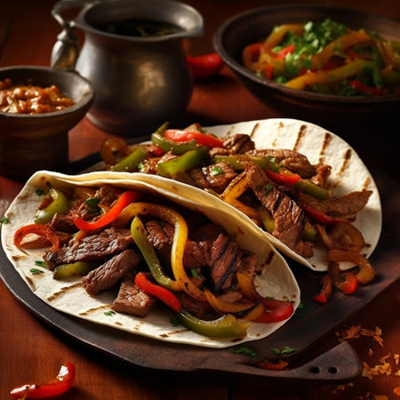 Mexican Food Beef Fajitas Generative AIの素材