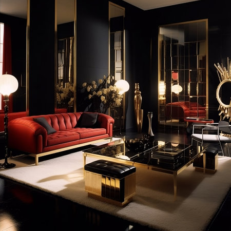 Glamorous Modern Interior Design A Touch of Elegance AIの素材