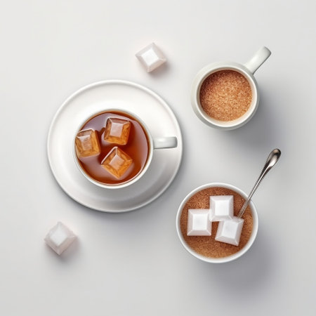 Tea Set on White Background AIの素材