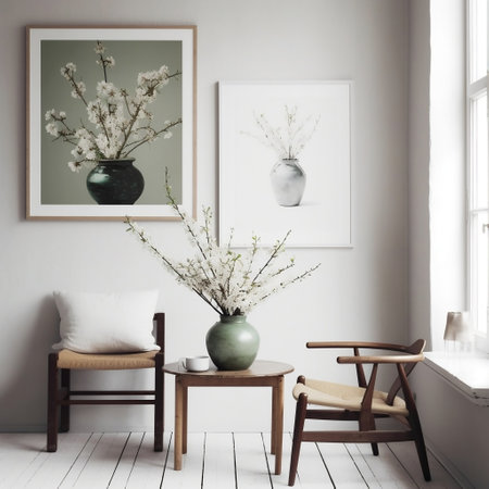 Spring Home Decoration Minimalist Scandinavian Interior AIの素材