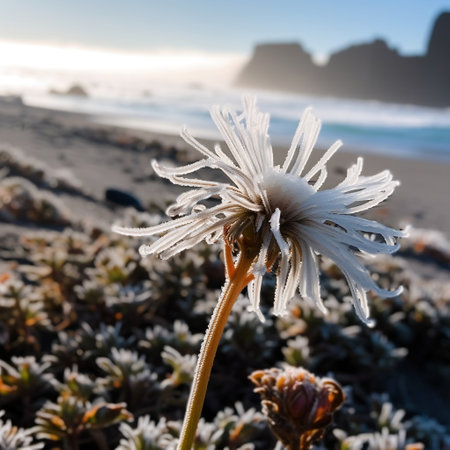 Ice Flower Californian Coastal Plant Generative AIの素材