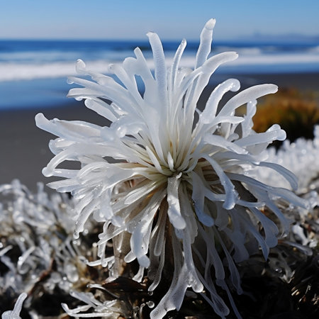 Ice Flower Californian Coastal Plant Generative AIの素材