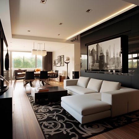 Modern Trendy Stylish Apartment Design Generative AIの素材