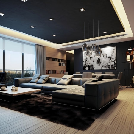Modern Trendy Stylish Apartment Design Generative AIの素材