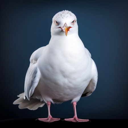 Isolated Serious White Seagull Generative AIの素材