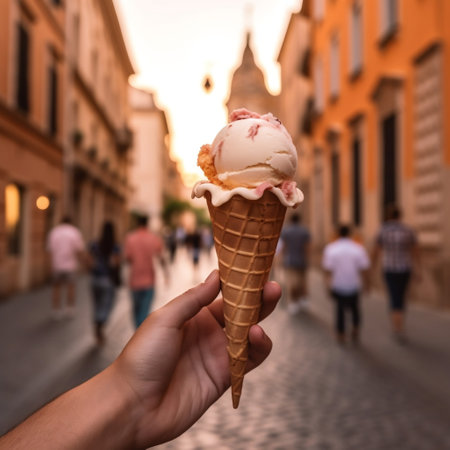 Italian Ice in Hands Generative AIの素材
