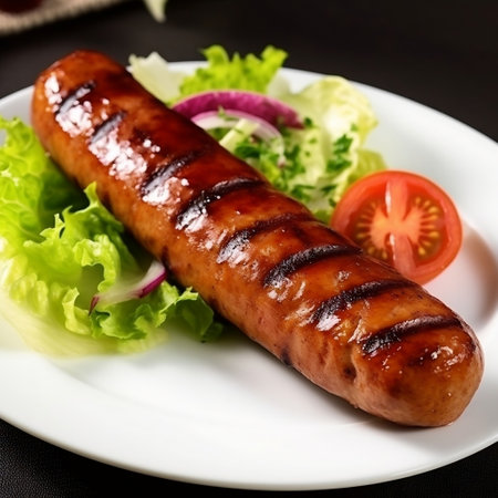 Savor the Flavor Grilled Sausage Delight Generative AIの素材
