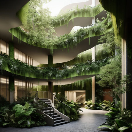 Nature-Inspired Architecture Design with Abundant Vegetation Generative AIの素材
