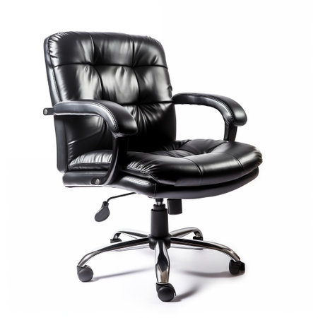 Sleek Black Office Chair Generative AIの素材