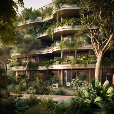 Nature-Inspired Architecture Design with Abundant Vegetation Generative AIの素材