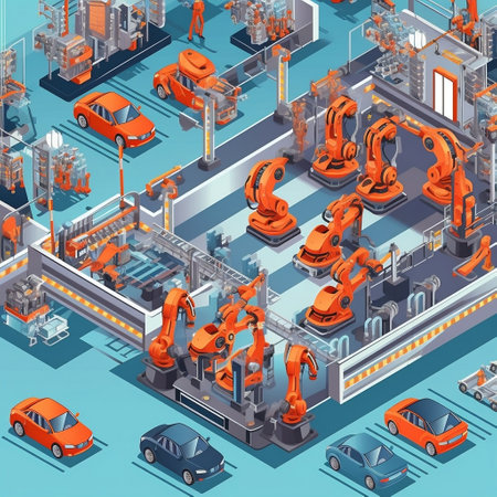 Automated Automotive Production Line at the Car Factory Generative AIの素材
