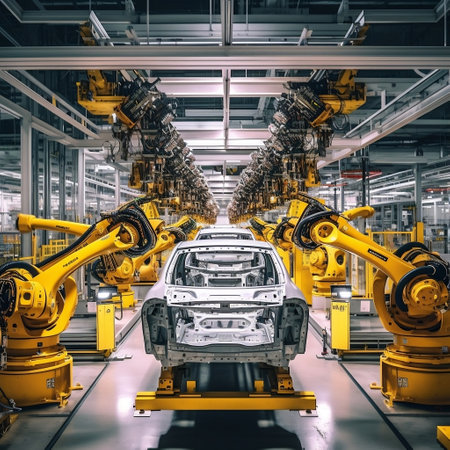 Automated Automotive Production Line at the Car Factory Generative AIの素材