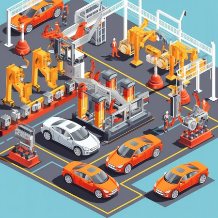 Automated Automotive Production Line at the Car Factory Generative AIの素材