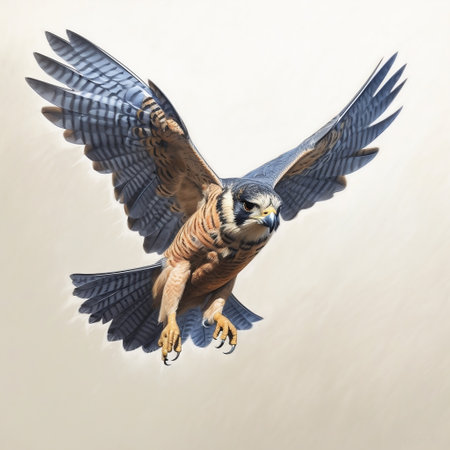 Perched Peregrine Falcon Generative AIの素材