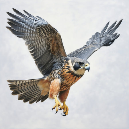 Perched Peregrine Falcon Generative AIの素材