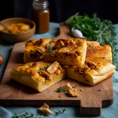 Chicken Curry Focaccia Generative AIの素材