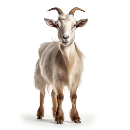 Goat Isolated on White Background Generative AIの素材