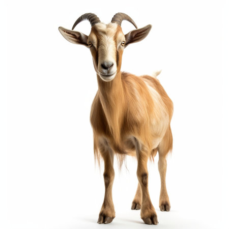 Goat Isolated on White Background Generative AIの素材