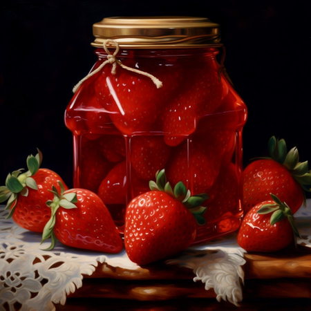 Sweet Strawberry Jam Generative AIの素材