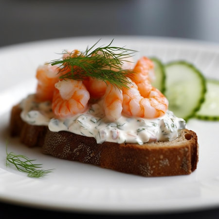 Simple and Elegant Shrimp Dish Generative AIの素材