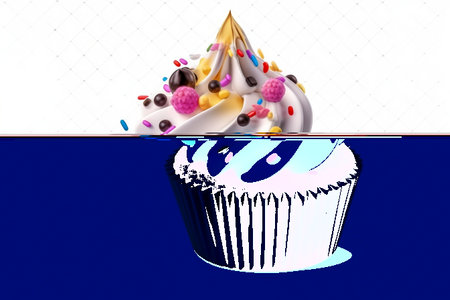 Isolated Cupcake on Transparent Background Generative AIの素材