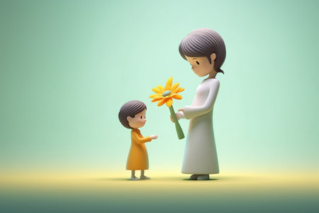 Mother and child for Mother's Dayの素材