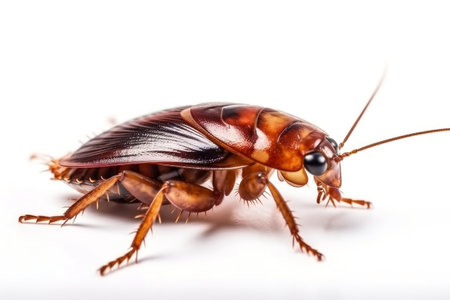 Isolated Cockroach White Background Generative AIの素材