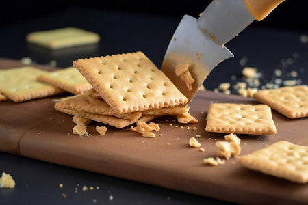 Progression of Devouring Chocolate Chip Cookie on White Background Generative AIの素材