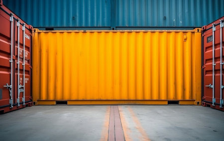 Industrial Cargo Containers Generative AIの素材